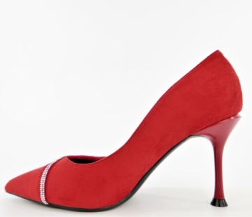 КРАСНЫЕ ШПИЛЬКИ, УКРАШЕННЫЕ ЦИРКОНАМИ R36