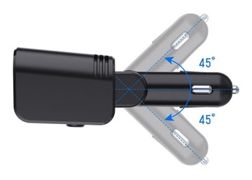 Splitter Branch 2 Sockets USB Легкое быстрое зарядное устройство QC PD