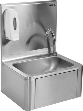 Бесконтактная раковина, дозатор из нержавеющей стали.