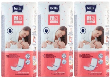 BELLA MAMMA АБСОРБЕНТНЫЕ ПОСЛЕРОДОВЫЕ ПРОДУКТЫ 3x 10 шт., 3 шт.