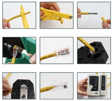 ТЕСТЕР СЕТЕВОГО КАБЕЛЯ RJ45 НАБОР ИНСТРУМЕНТОВ ДЛЯ РАЗЪЕМНИКОВ LAN3 Обжимные устройства