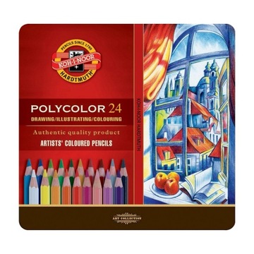 ZESTAW KREDKI ARTYSTYCZNE KOH-I-NOOR POLYCOLOR 24