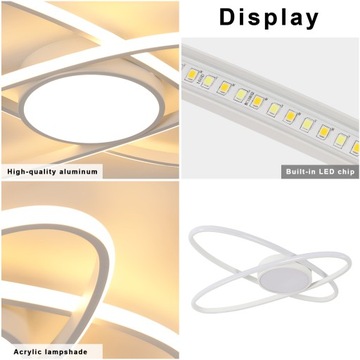 Примечаемая потолочная лампа светодиодная лампа Plafon White Ring Pilot для гостиной 40 Вт