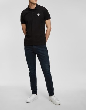 Koszulka polo męska ROSSIGNIOL czarna z małym logo regular fit - L