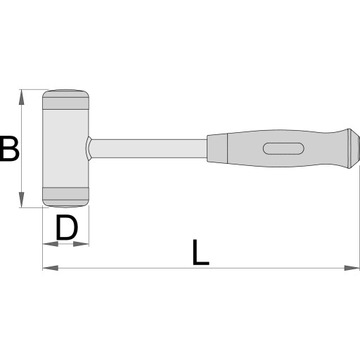 БЕЗОТДАЧНЫЙ УЗЕЛ ДИАМЕТР МОЛОТА FI 45 ММ ДЛИНА 315 ММ 866 G