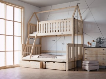 АЛВИН ДОМЕК двухъярусная кровать на 3 человека