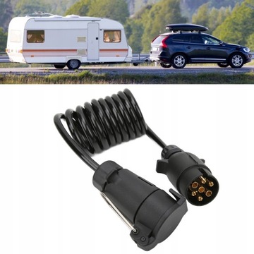 Удлинительный кабель с вилкой для прицепа, 2 метра, 7-контактный