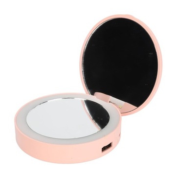 Компактное зеркало с подсветкой и складной направляющей.