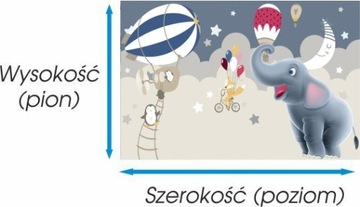 Fototapeta dla dzieci, balony, góry, chmurki