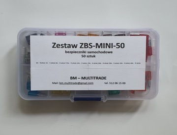 Комплект автомобильных предохранителей MINIVAL 2A-40A