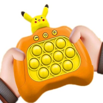 KONSOLA POP IT PIKACHU POKEMON GRA POPIT ANTYSTRESOWA