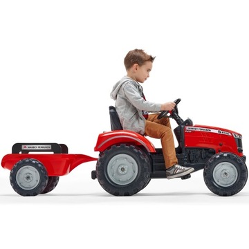 ПЕДАЛЬНЫЙ ТРАКТОР FALK MASSEY FERGUSON С ПРИЦЕПОМ КРАСНЫЙ