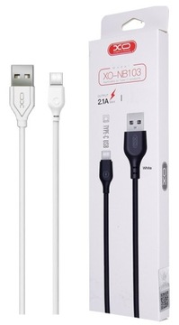 Kabel 2m USB na USB typ C USB-C do Ładowania Telefonu do Ładowarki Biały