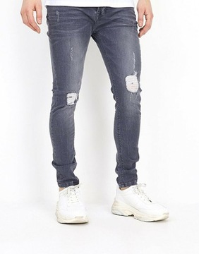 Brave Soul XXH vej SPODNIE SKINNY RIPPED W28