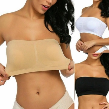STANIK SPORTOWY biustonosz bandeau TUBA rozmiar S/M 3PAK