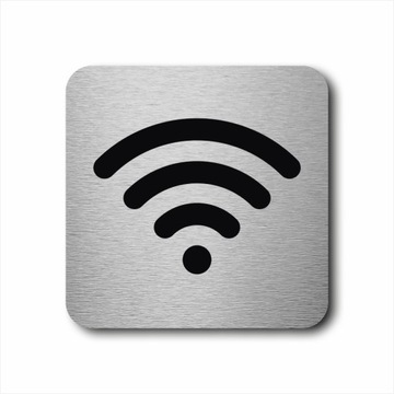Tabliczka piktogram WIFI 10 x 10 cm ALUMINIUM