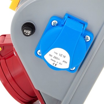 ROZDZIELNICA SIŁOWA 32A 5P + 230V ZABEZPIECZONE TOPIKIEM + WYŁĄCZNIK GŁÓWNY