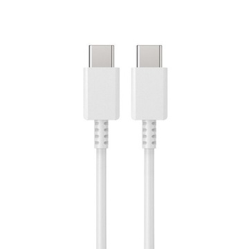 SZYBKI KABEL DWUSTRONNY USB-C - USB-C 1m 80W PRZESYŁ DANYCH PD QC 3.0 BIAŁY