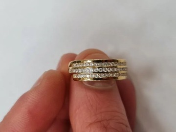 Klasyczny złoty pierścionek damski/ 585/ 3.20g/R17