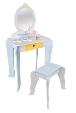 Toaletka dla dzieci LUSTRO + Taboret + Akcesoria