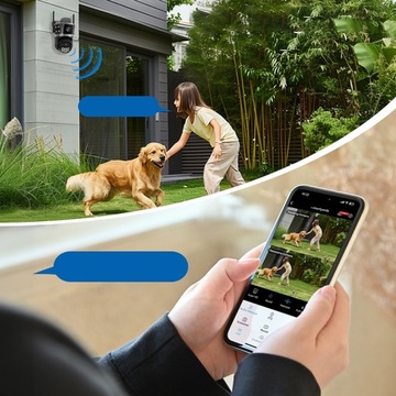 ДВОЙНАЯ КАМЕРА 2X5MP 5 ГГц ЗУМ ВНЕШНЕЕ ВРАЩЕНИЕ IP WIFI ОБНАРУЖЕНИЕ ТРЕВОГИ