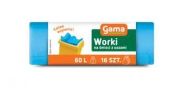Worki na śmieci łatwowiązane Gama 60L/16szt