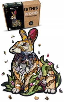 PUZZLE DREWNIANE KRÓLIK WIELKANOCNY 418 elementów