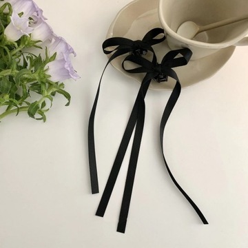 2PC Lovely Small Ribbon Hair Claw Clips for Women