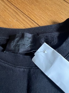 Karl Lagerfeld bluza gładka czarna L 38 40 brokat napis