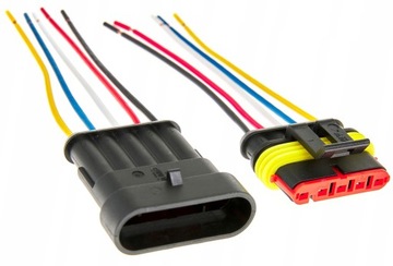 KOSTKA WTYK ZŁĄCZE HERMETYCZNE SUPERSEAL 5 PIN 1.5 Z KABLEM SAMOCHODOWE