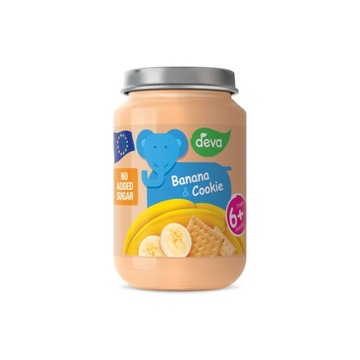 DEVA Deserek banan z ciasteczkami, 200g