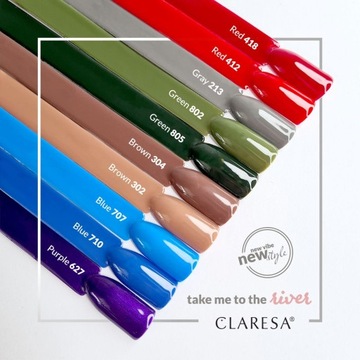 Лак гибридный Claresa Красный RED 418