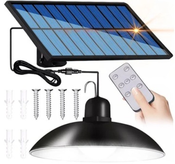 ŻYRANDOL LAMPA SOLARNA WISZĄCA SUFITOWA ZEWNĘTRZNA