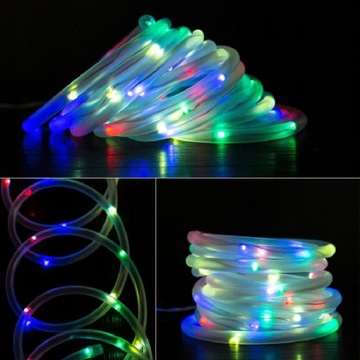 ЛАМПЫ ПРОВОДНЫЕ ШЛАНГ ТРУБКА 100LED 12M СОЛНЕЧНЫЙ ТЕПЛЫЙ