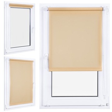 ROLETA ZACIEMNIAJĄCA 41X150 CM GŁADKA WEWNĘTRZNA Z PROWADNICAMI NA WYMIAR