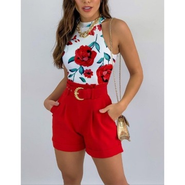 летний Комплект женская футболка без рукавов + шорты