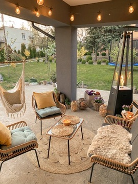 Ogrzewacz gazowy Umbrella stalowy czarny 12 kW kpl