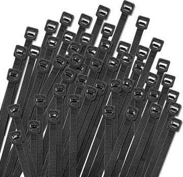 100 × OPASKI ZACISKOWE KABLOWE TRYTKI TRYTYTKI ODPORNE MOCNE / 3,6 X 370