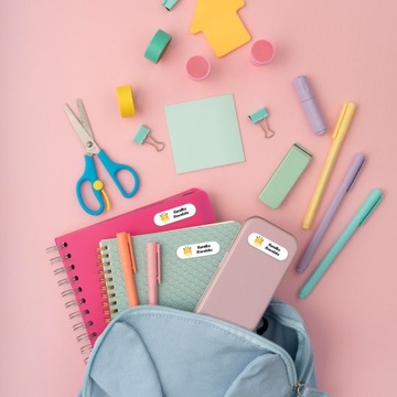 Именные наклейки, школа, имя, фамилия, 80 шт.