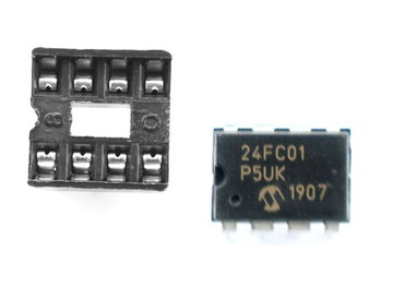 Pamięć EEPROM 24FC01-I/P z podstawką