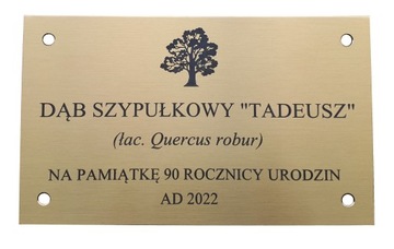 TABLICZKA MOSIĘŻNA GRAWEROWANA O GRUBOŚCI 0,6 mm