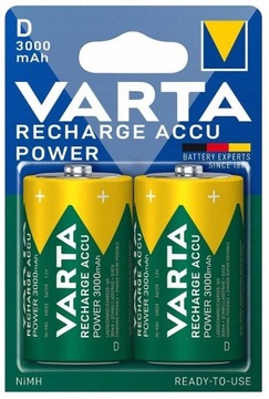 Akumulatorki D / R20 VARTA Ni-MH 3000mAh - 2 szt.