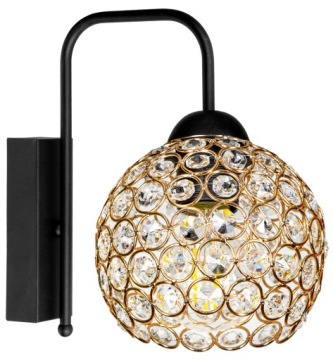 NOWOCZESNA SZKLANA LAMPA ŚCIENNA KINKIET KULA LED