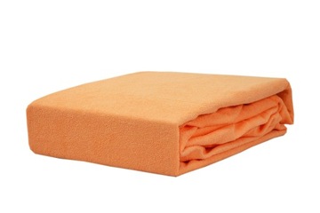 Prześcieradło frotte z gumką rozmiar 80x160 łosoś