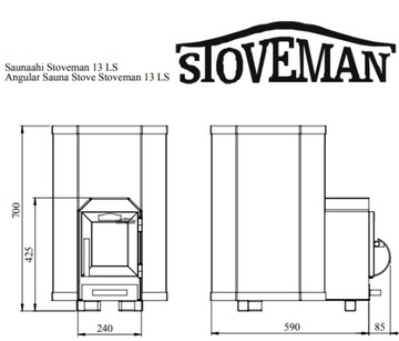 Дровяная каменка для сауны STOVEMAN 13 LS - ТУННЕЛЬ