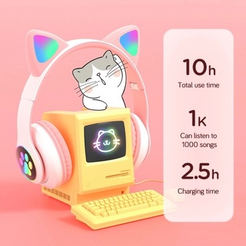 БЕСПРОВОДНЫЕ НАУШНИКИ CAT EAR ДЛЯ ДЕТЕЙ