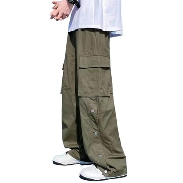 Men Cotton Cargo Pants Harajuku Straight Casual Pa
