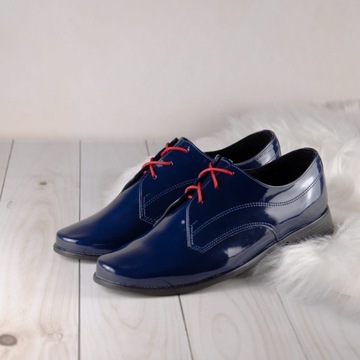 Buty komunijne chłopięce granatowe KBC-015 - 32