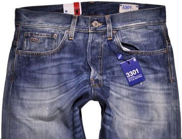 G-STAR RAW spodnie REGULAR blue jeans 3301 STRAIGHT _ W32 L32