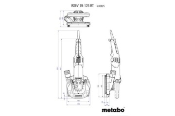 СЕТЕВАЯ шлифовальная машина по бетону RSEV 19-125 RT 125 мм 603825700 METABO